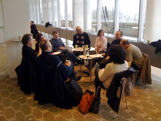 Editorial meeting at the Royal Festival Hall