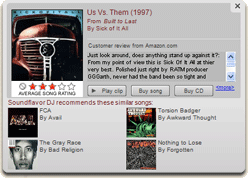 Soundflavor DJ browse window